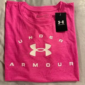 Under Armour Bright Pink Short Sleeve Logo Tee
